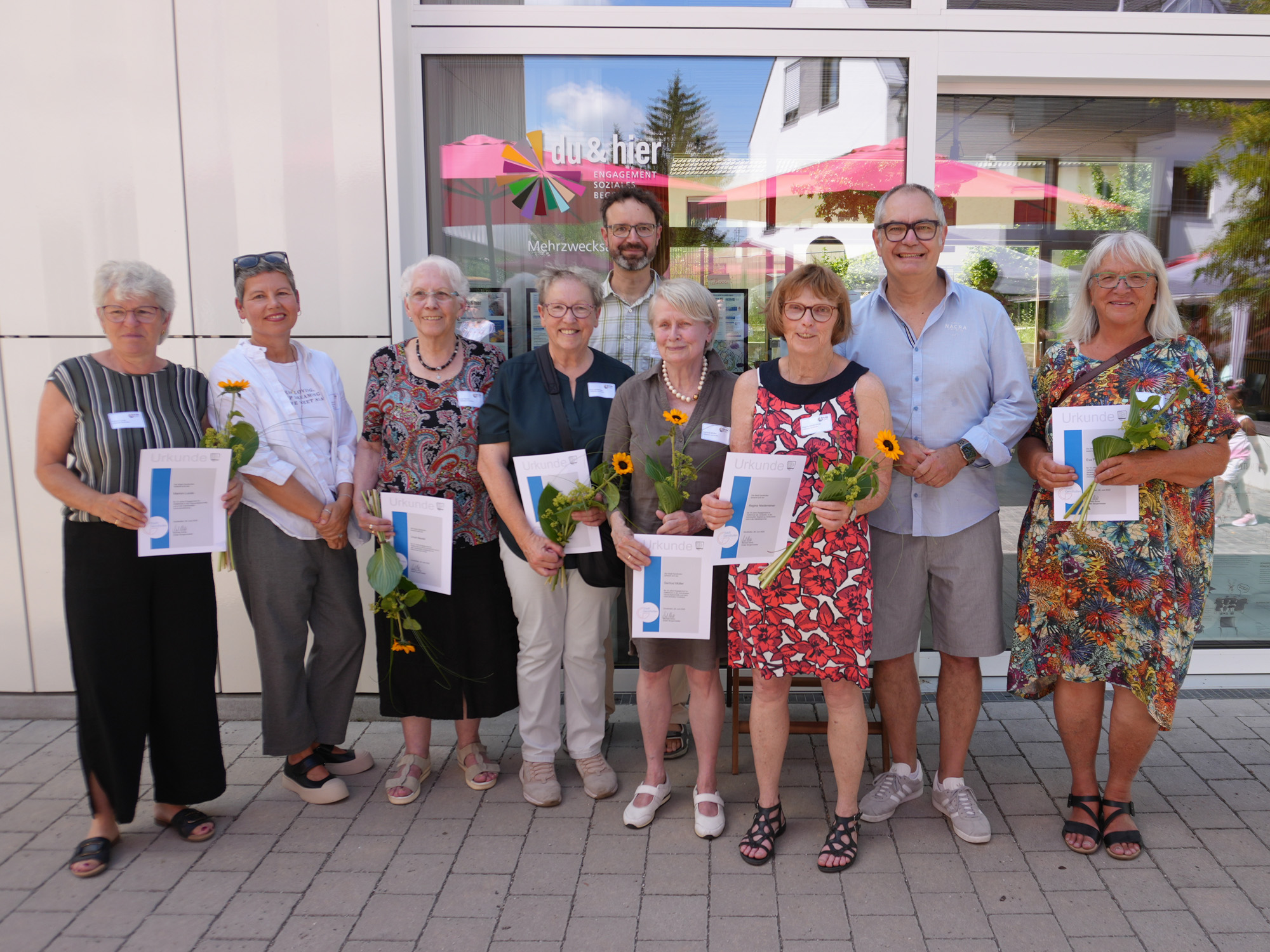 Sommerfest der Begegnungsstätte du & hier ehrte Helferkreis.