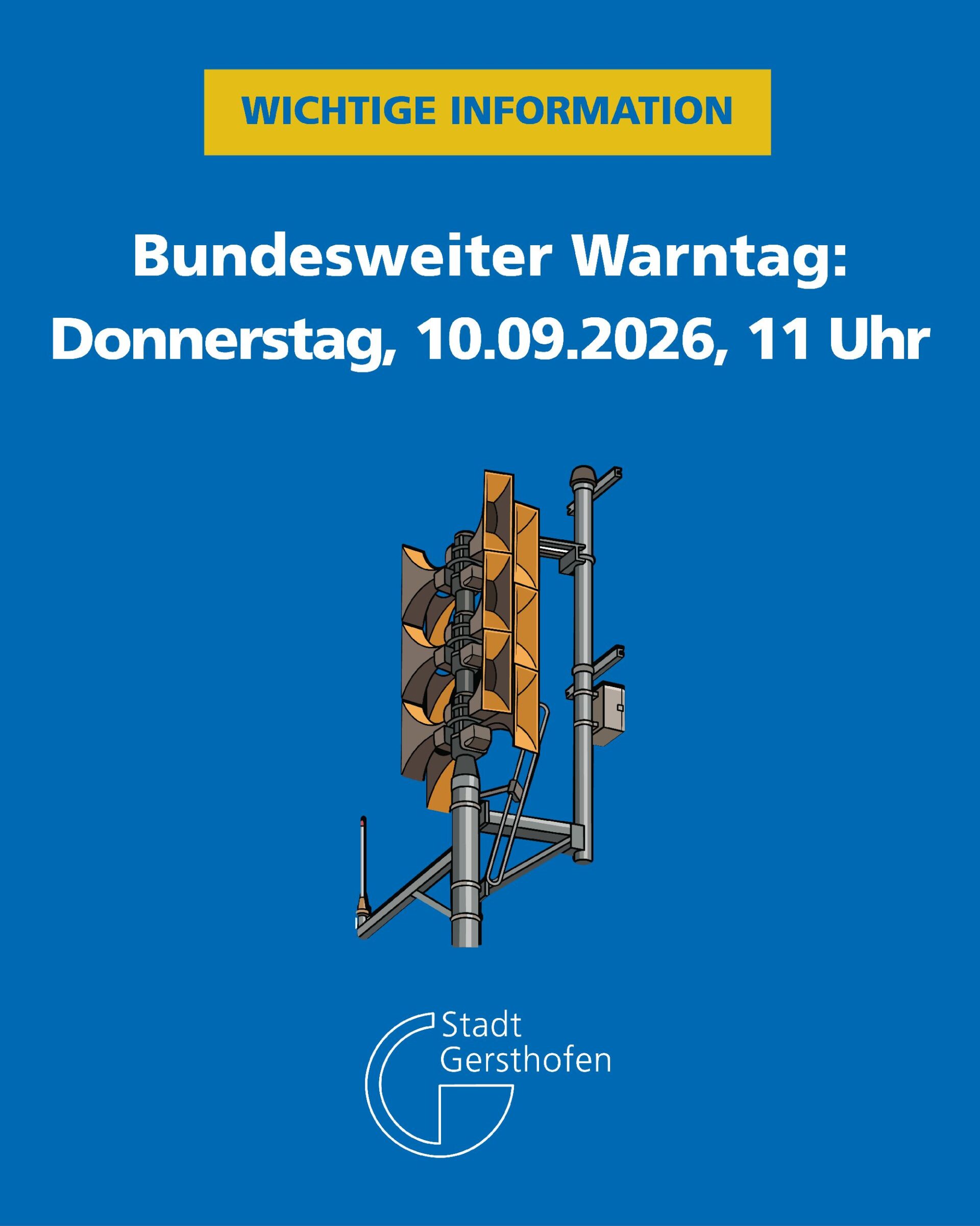 Bundesweiter Warntag am 10. September 2026